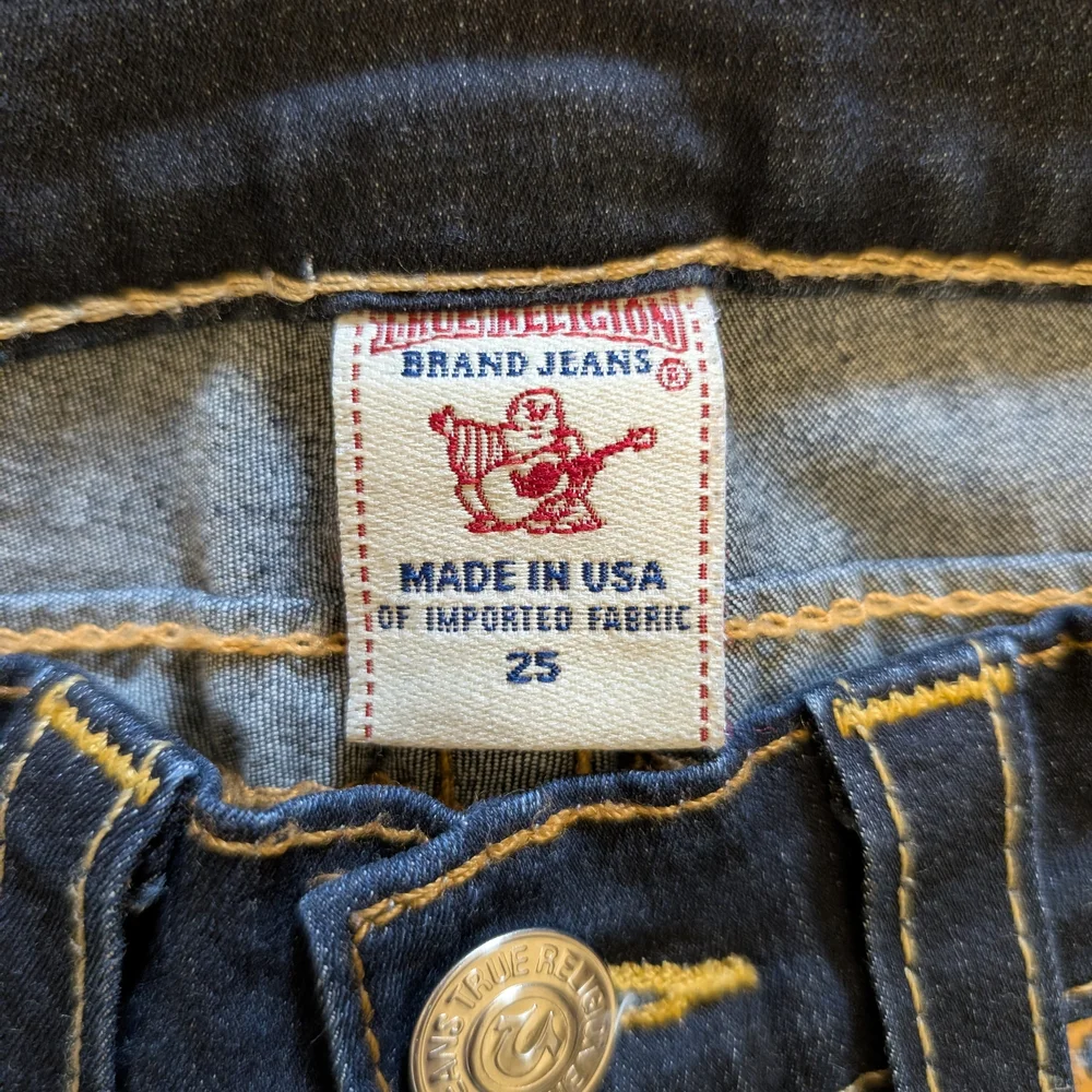 Y2K True Religion Women's Dark Indigo Blue Skinny Jeans Size 25 Indie Sleeze - Picture 6 of 8